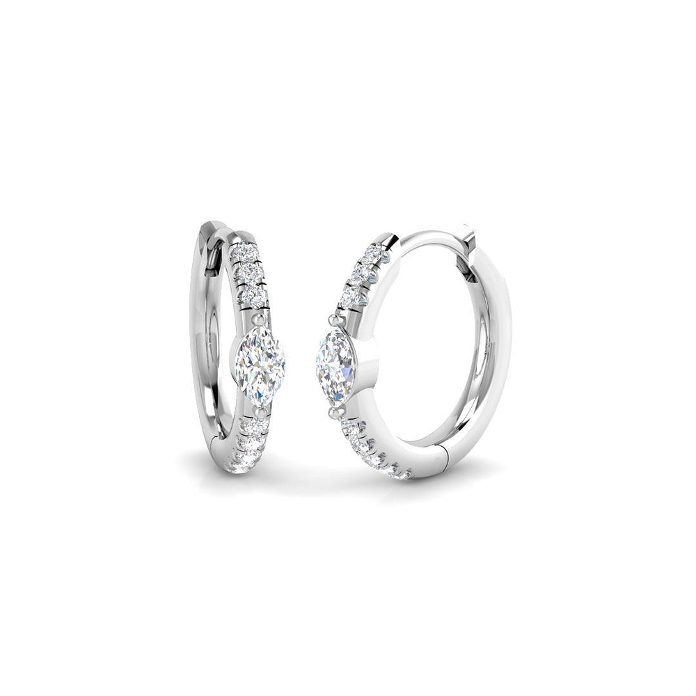 Hoop Earrings - Lutgy Gold Diamond 0.33ct Luxury