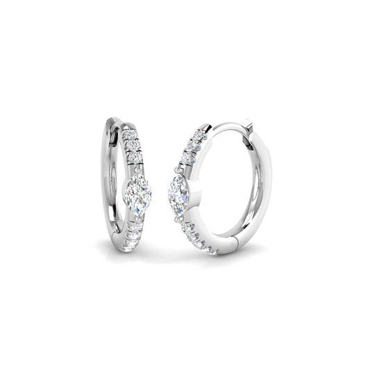 Hoop Earrings - Lutgy Gold Diamond 0.33ct Luxury
