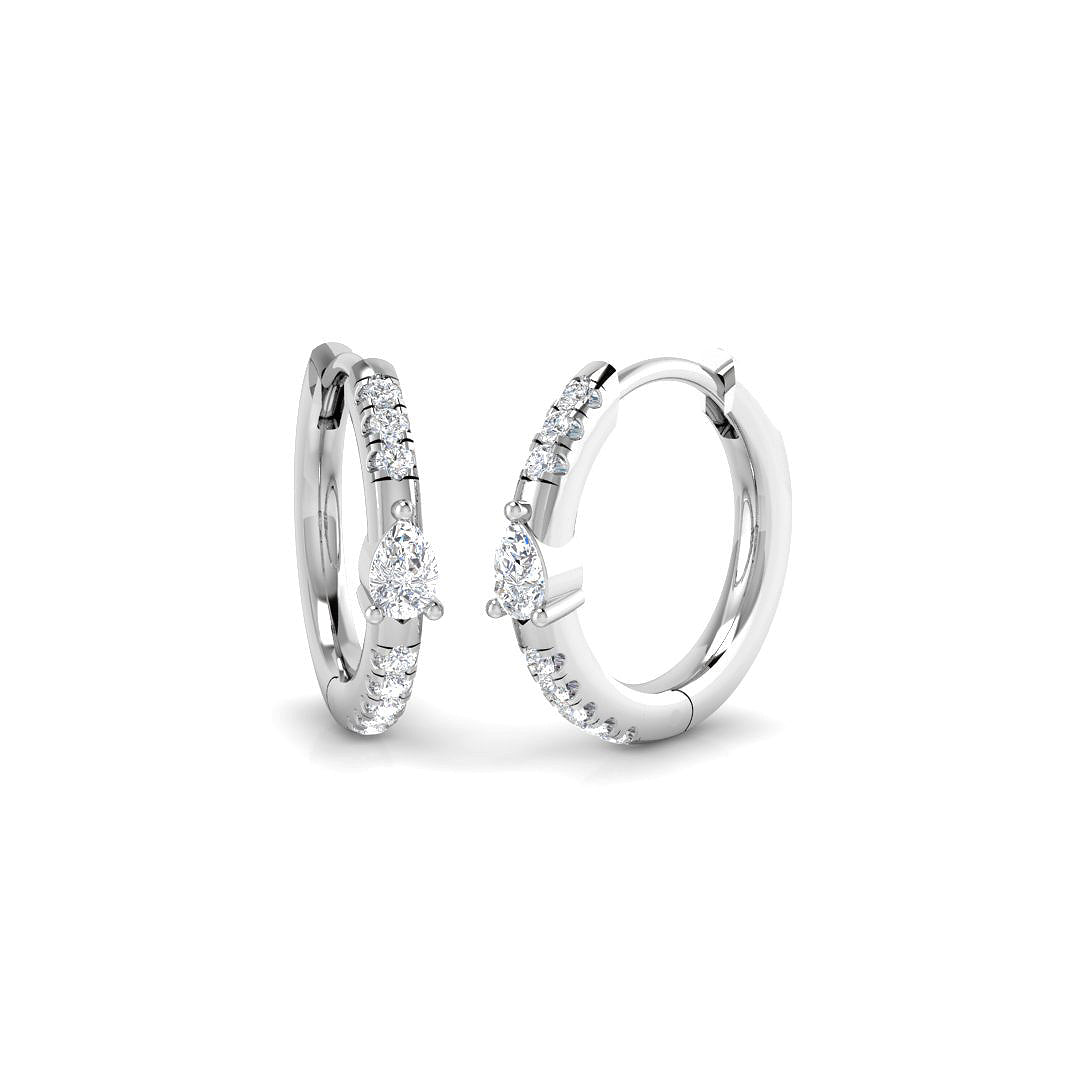 Hoop Earrings - Lutmy Luxury 0.2ct to 0.5ct Gold Diamond
