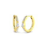 Hoop Earrings - Lutmy Luxury 0.2ct to 0.5ct Gold Diamond
