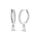 Lutvy 0.5ct Gold Drop & Trilogy Diamond Earrings - Elegant Luxury Jewelry