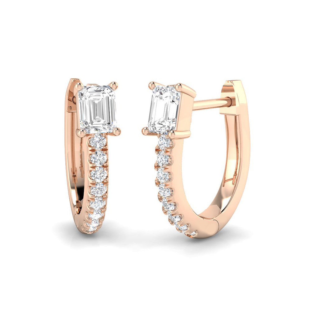 Hoop Earrings - Lutwy Gold 0.5ct Luxury Diamond For Women