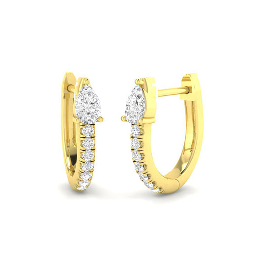 Hoop Earrings - Lutry Luxury Gold Brilliance 0.33ct to 1ct