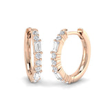 Hoop Earrings - Luvry Sparkling 0.33ct to 0.5ct Gold Diamond