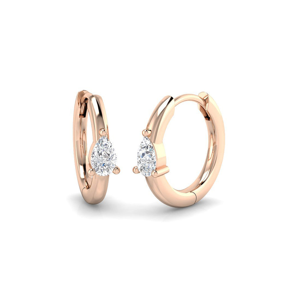 Hoop Earrings - Luvby 0.25ct Gold Diamond Luxury Elegance