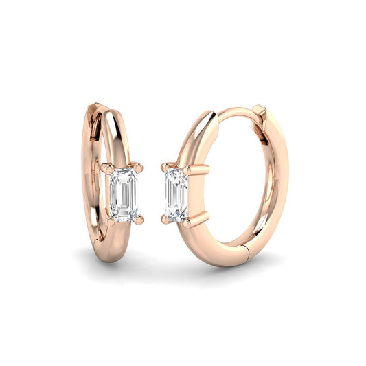 Hoop Earrings - Luvsy Elegant Luxury Gold Diamond