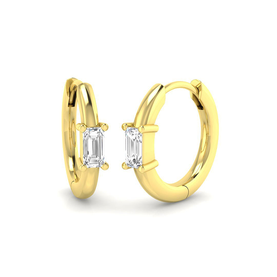 Hoop Earrings - Luvsy Elegant Luxury Gold Diamond