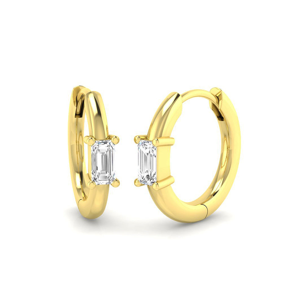 Hoop Earrings - Luvsy Elegant Luxury Gold Diamond