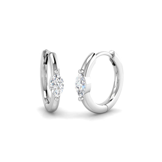 Hoop Earrings - Luvgy 0.25ct Luxury Gold Diamond Elegant