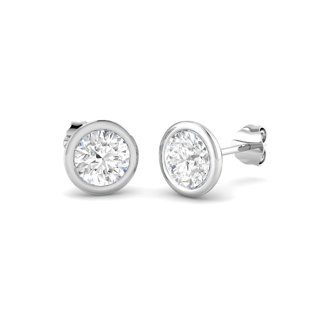 2.1 Carat D-E/VS Lab Grown Diamond Stud Earring 18k White Gold Ready To Ship
