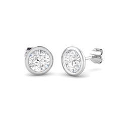 2.1 Carat D-E/VS Lab Grown Diamond Stud Earring 18k White Gold Ready To Ship