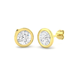 2.4 Carat D-E/VS Lab Grown Diamond Stud Earring 18k Yellow Gold Ready To Ship