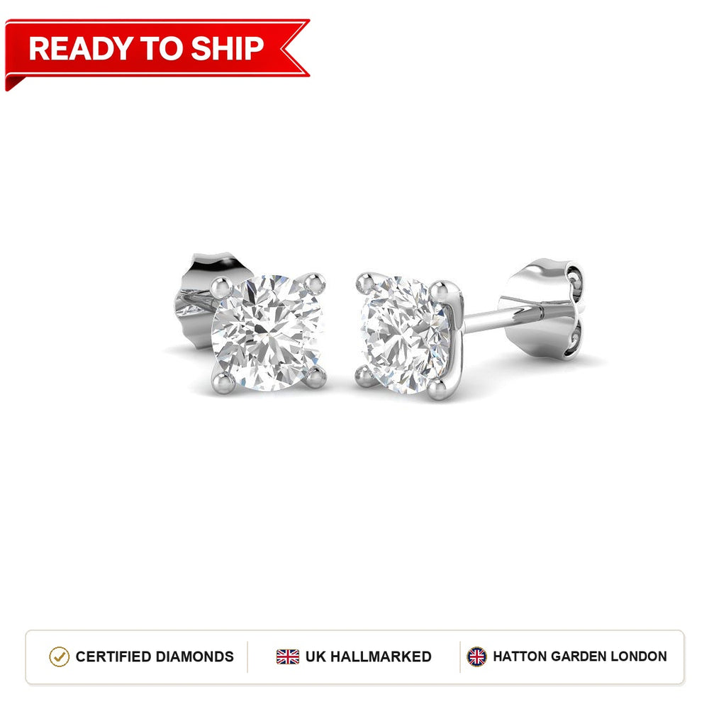 Lab grown diamond earring
