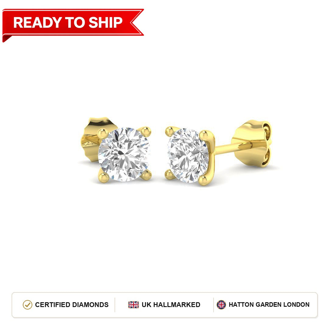 Lab grown diamond earring