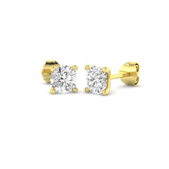 1.2 Carat D-E/VS Lab Grown Diamond Stud Earring 18k Yellow Gold Ready To Ship