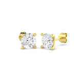 2.57ct Lab Diamond Round Cut Stud Earrings in 18K Yellow Gold