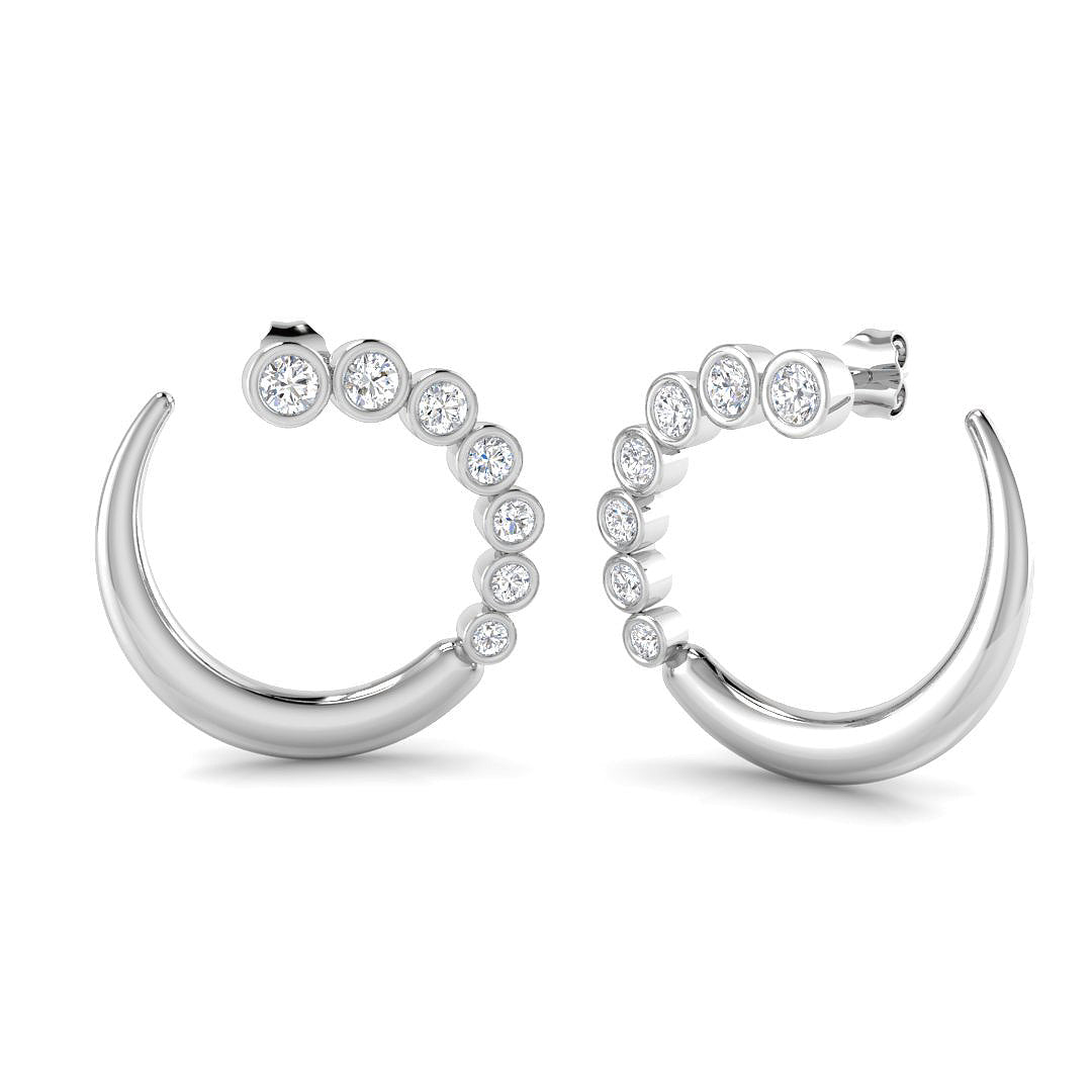 1.5 Carat D-E/VS Lab Grown Diamond Crawlers Earring 9k White Gold Ready To Ship