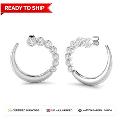 Lab grown diamond earring