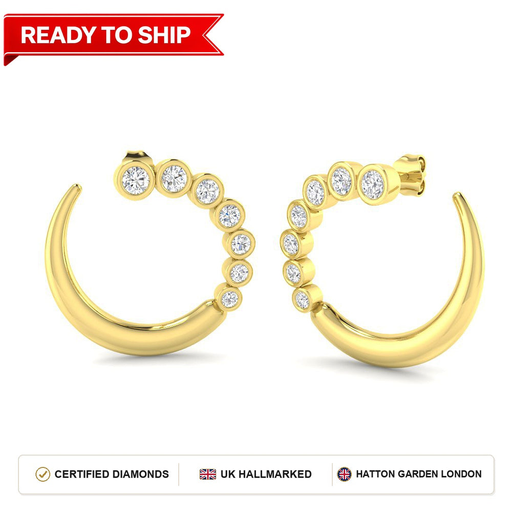 Lab grown diamond earring