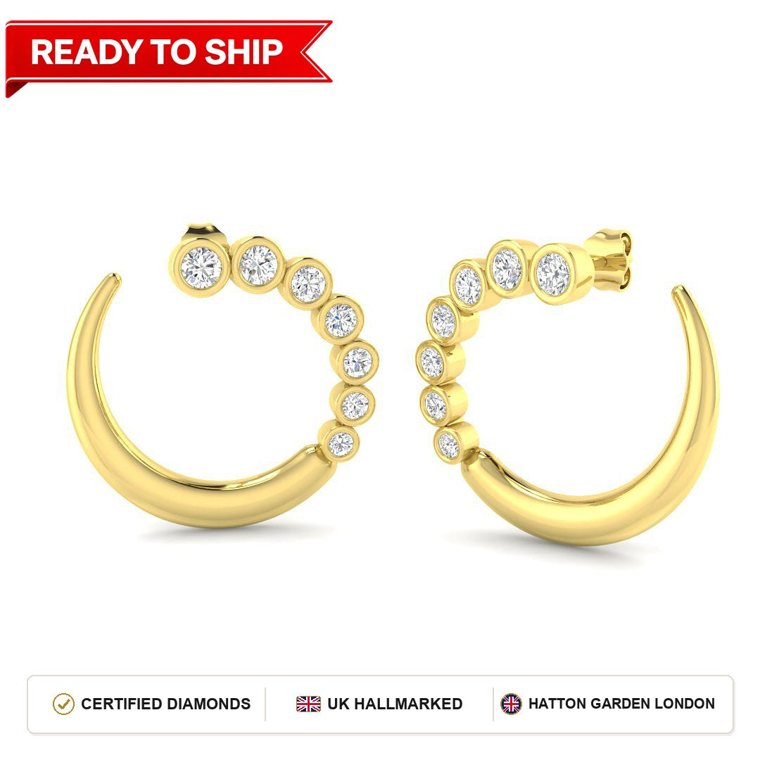 Lab grown diamond earring