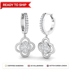 Lab grown diamond earring