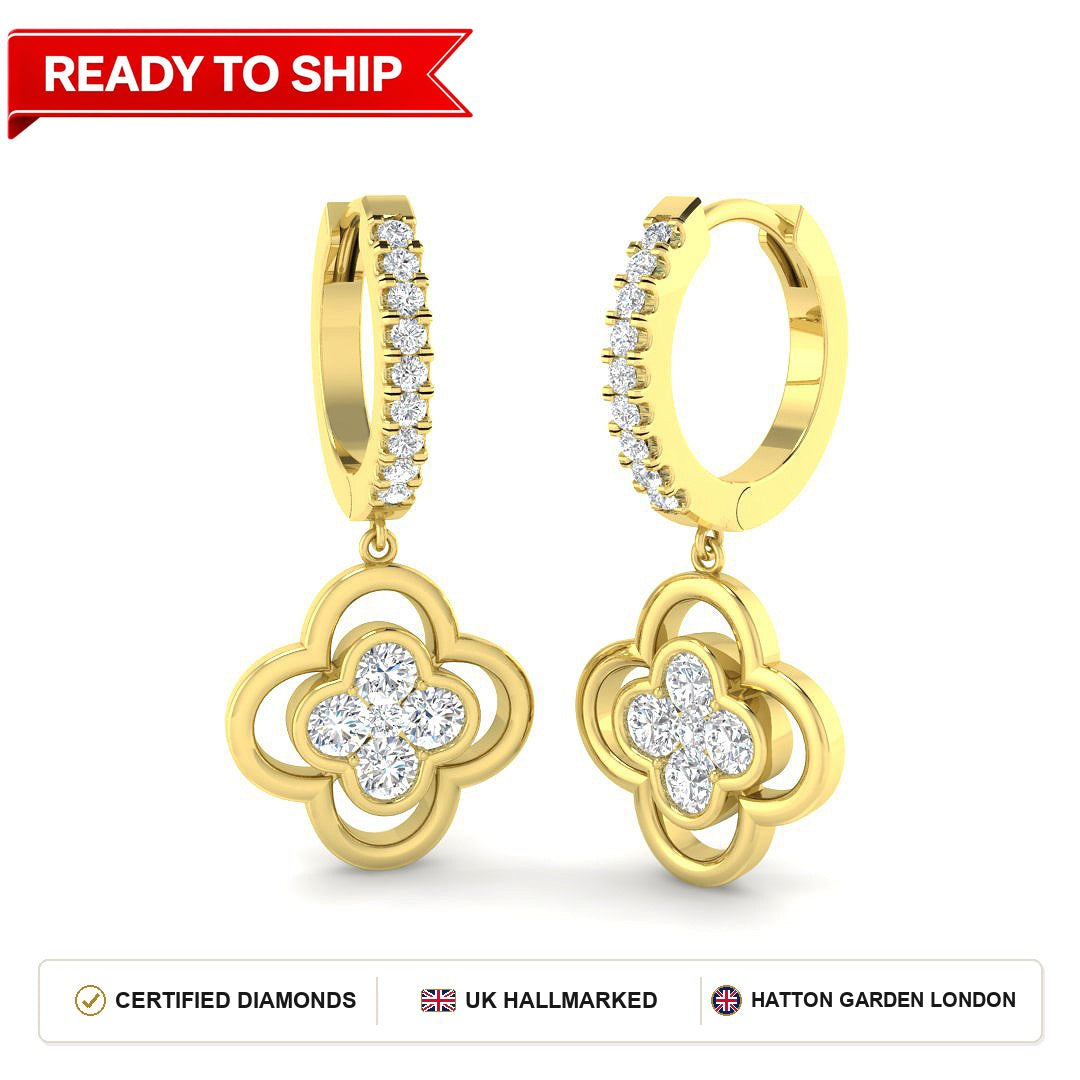 Lab grown diamond earring
