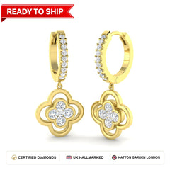 Lab grown diamond earring