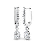 Luvwy 1ct Gold Drop & Trilogy Diamond Earrings - Elegant Luxury Jewelry