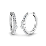 Hoop Earrings - Luyoy Luxury 0.2ct Gold Diamond Elegant