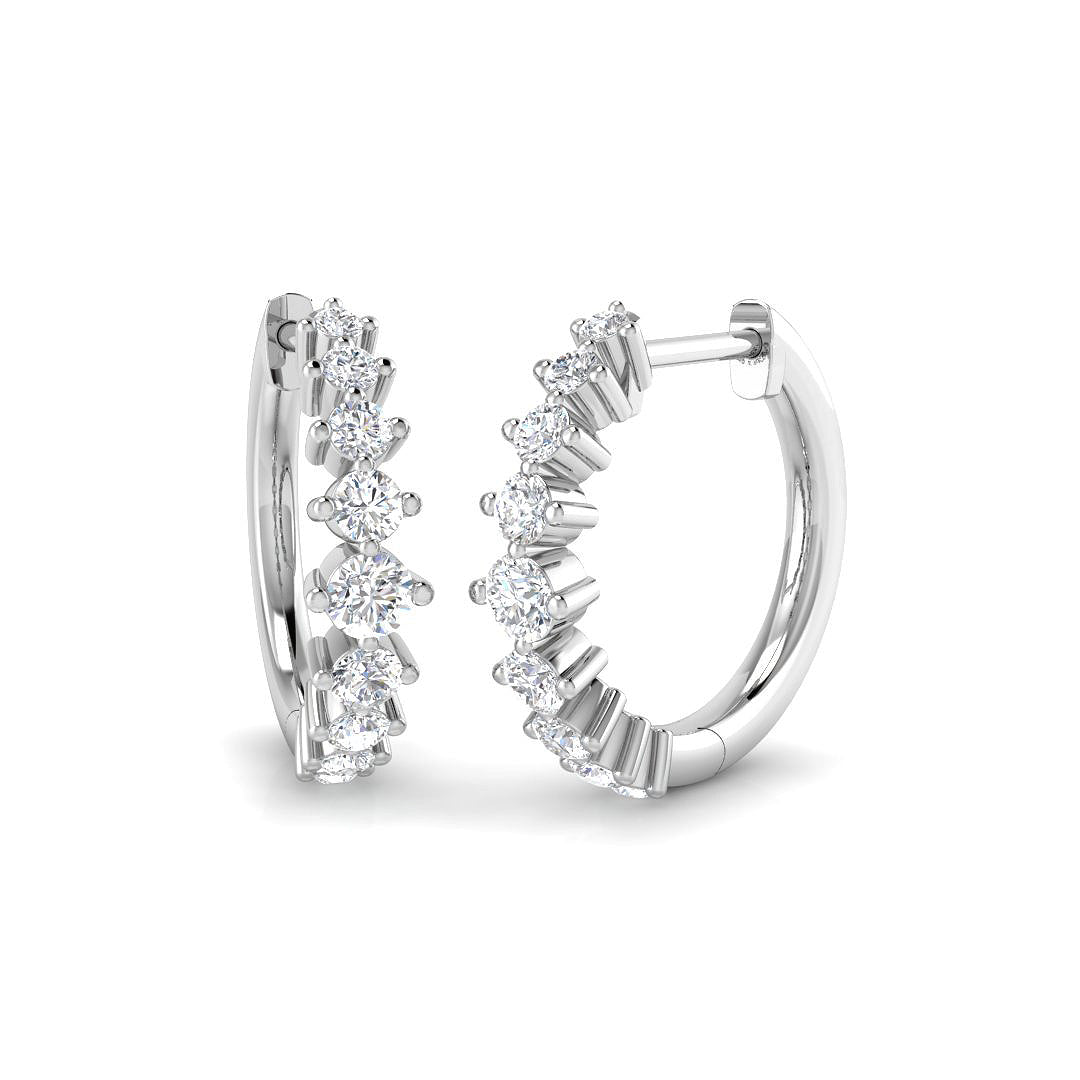 Hoop Earrings - Luxly 0.5ct Gold Diamond Elegant Luxury