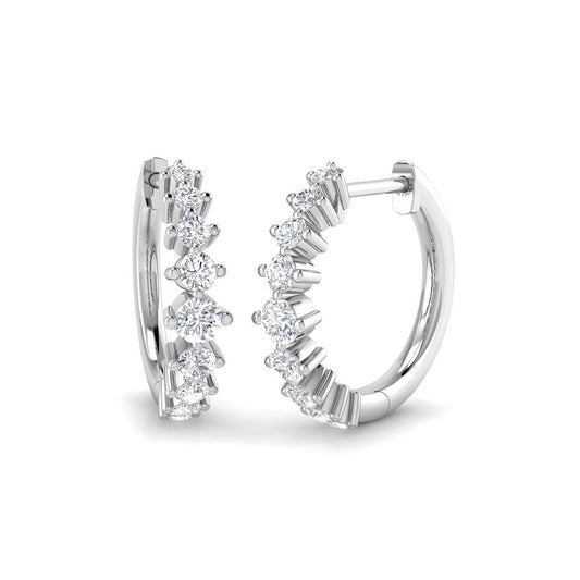 Hoop Earrings - Luxly 0.5ct Gold Diamond Elegant Luxury