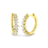 Hoop Earrings - Luxly 0.5ct Gold Diamond Elegant Luxury