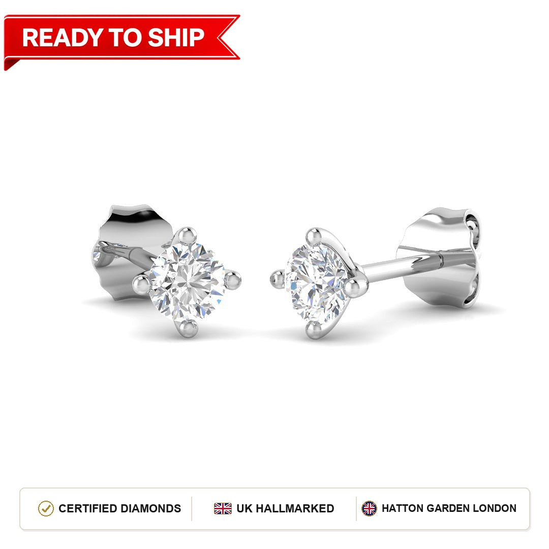Lab grown diamond earring