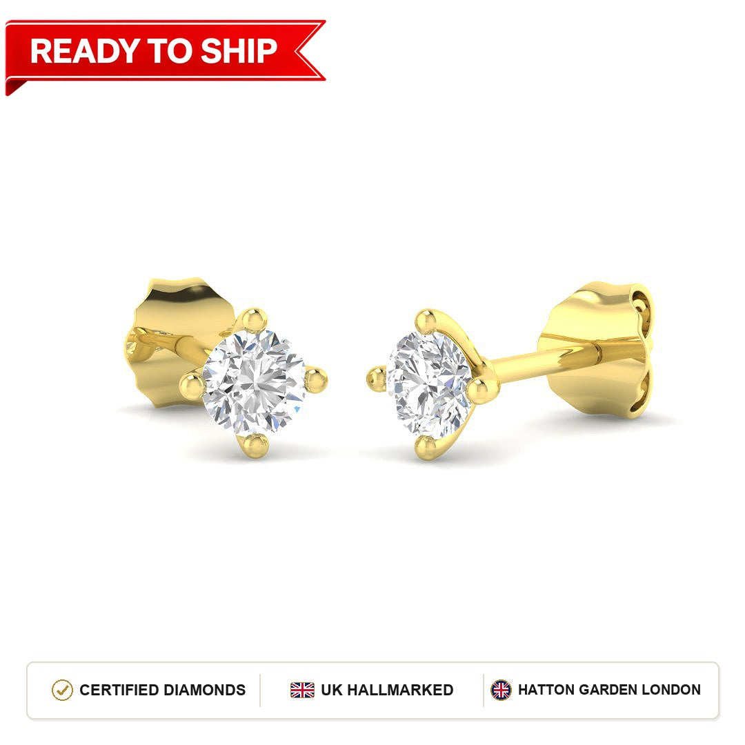 Lab grown diamond earring