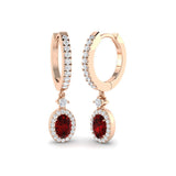 Luxgy 1.75ct Ruby Gold Diamond Earrings - Elegant Luxury Jewelry