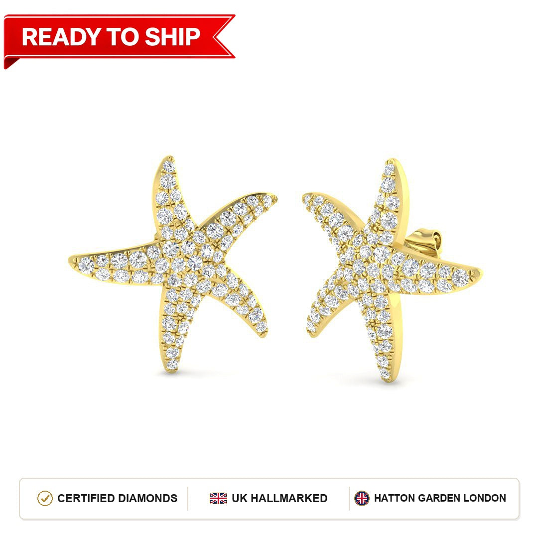 Lab grown diamond earring