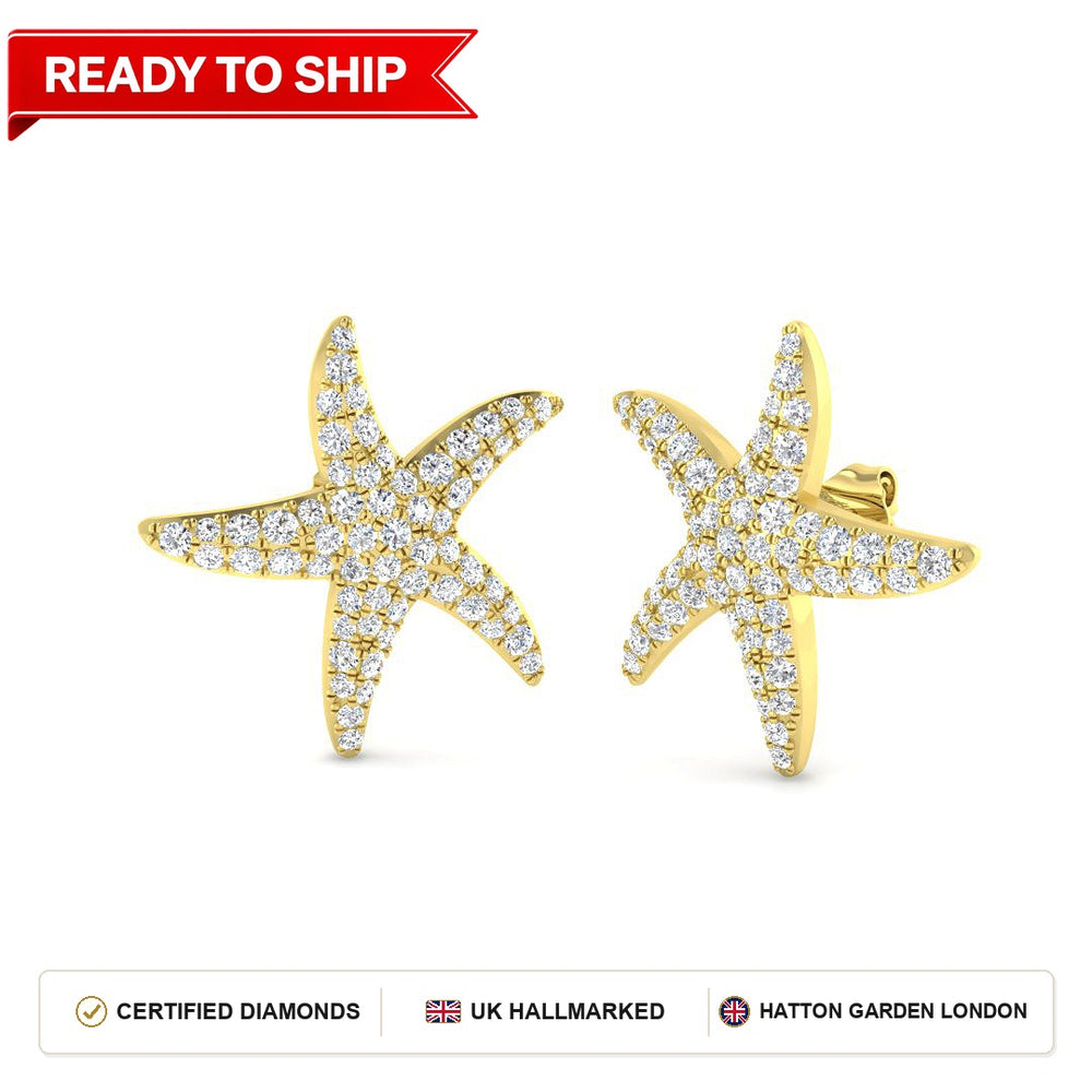 Lab grown diamond earring