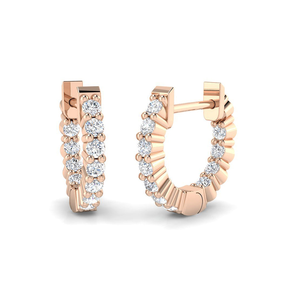 Hoop Earrings - Luxpy Gold 0.25ct Diamond Elegant Luxury