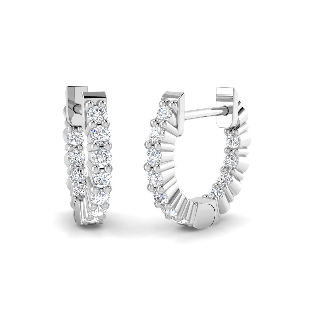 Hoop Earrings - Luxpy Gold 0.25ct Diamond Elegant Luxury