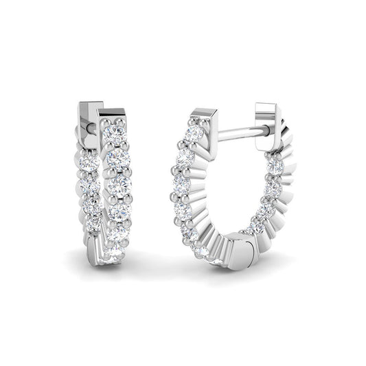 Hoop Earrings - Luxpy Gold 0.25ct Diamond Elegant Luxury