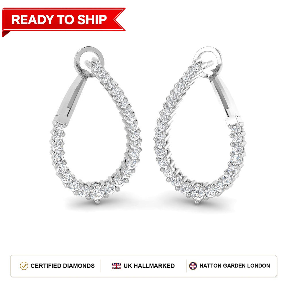Lab grown diamond earring