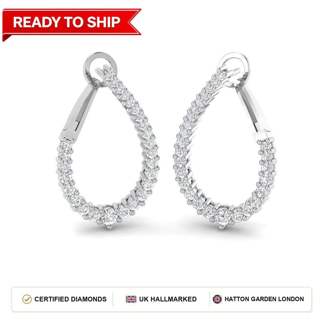 Lab grown diamond earring