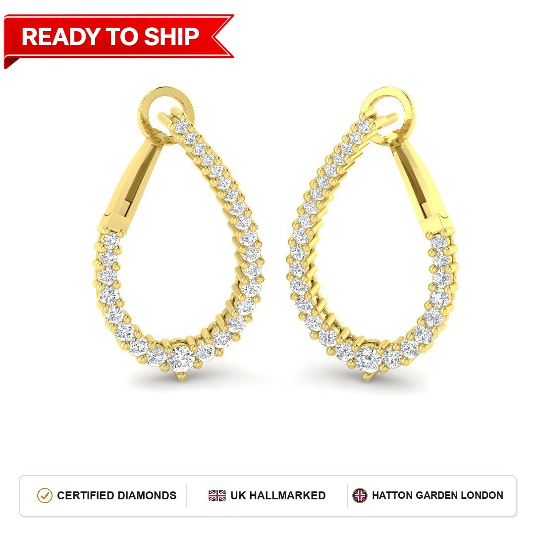 Lab grown diamond earring