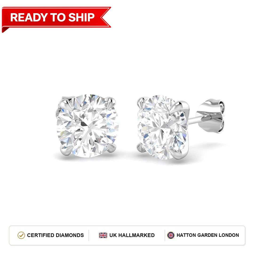 Lab grown diamond earring