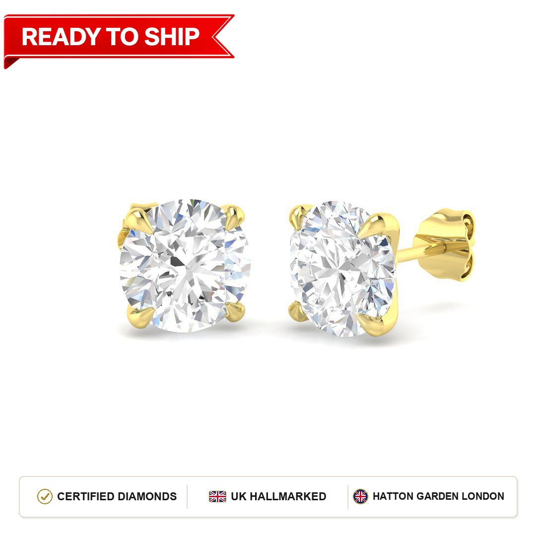 Lab grown diamond earring