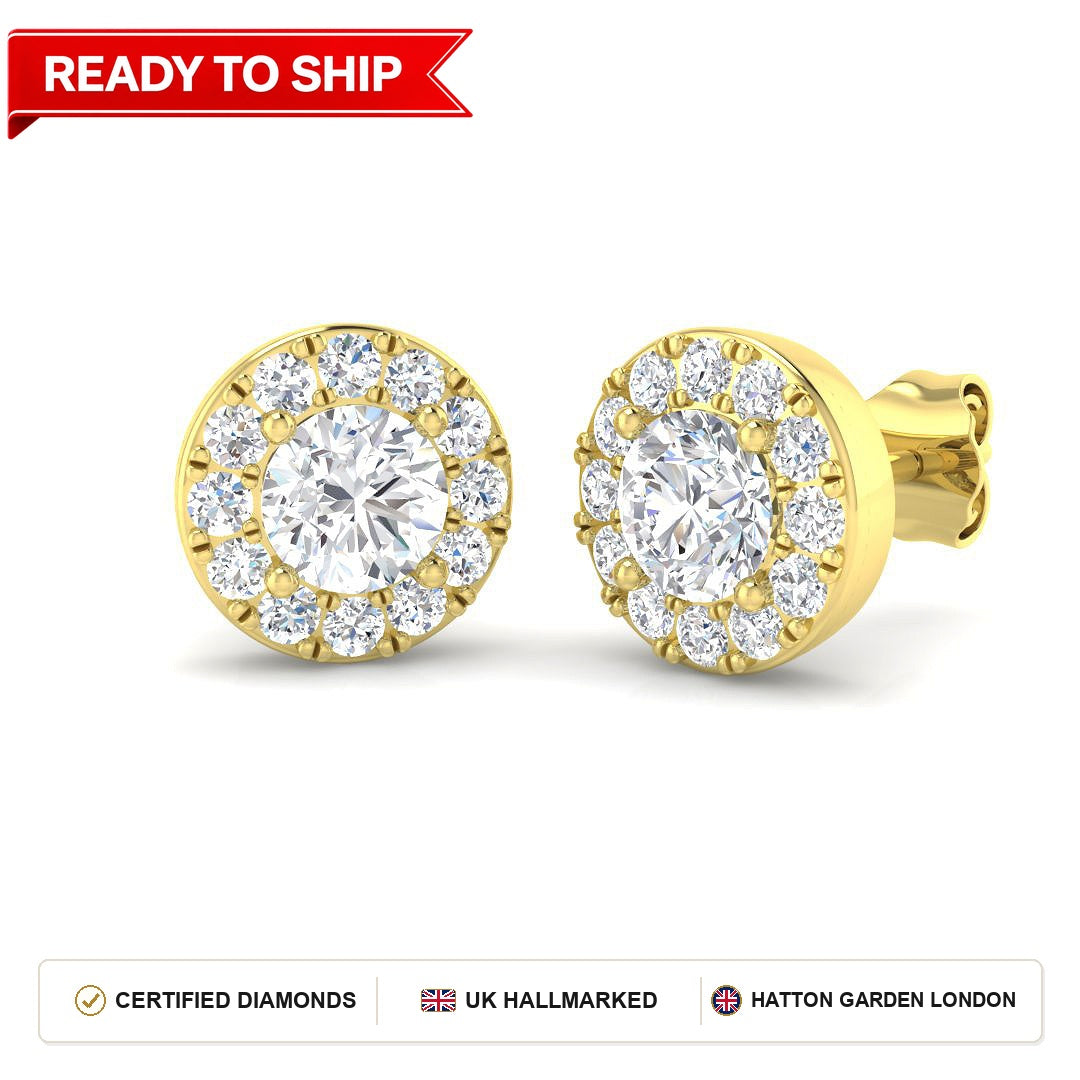 Lab grown diamond earring