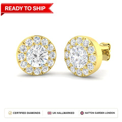 Lab grown diamond earring