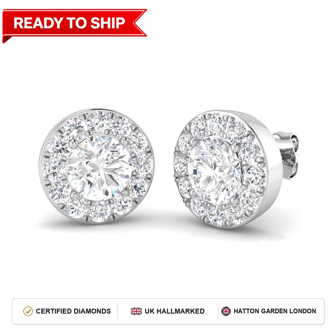 Lab grown diamond earring