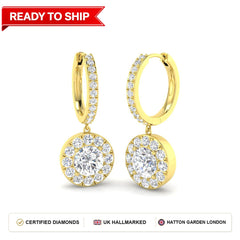 Lab grown diamond earring