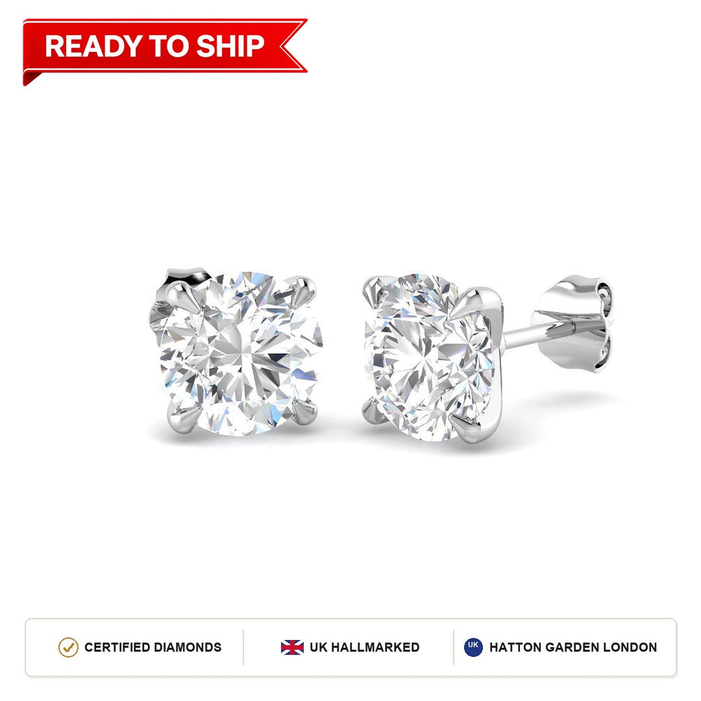 Lab grown diamond earring